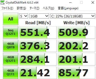 SSD/HDD速度結果0